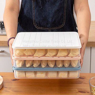 Plastic Bacon Keeper, Deli Meat Saver, Fridge Food Storage Container with Lid for Fruits, Vegetables, Fish, Cold Cuts, Cheese in Refrigerator Freezer, Shallow Low Style