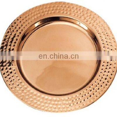 copper plated hammerred charger plates