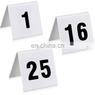 1-25 Acrylic Table Numbers Double Sided Plastic Table Numbers Table Tent Stand