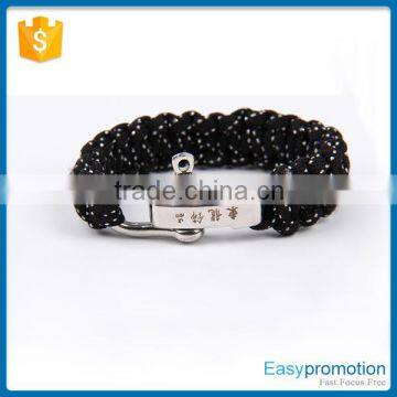 New product 550 paracord survival bracelet printing logo wholesale