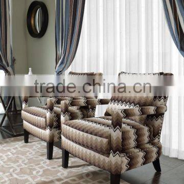 waverness pattern fabric with elegant armchair