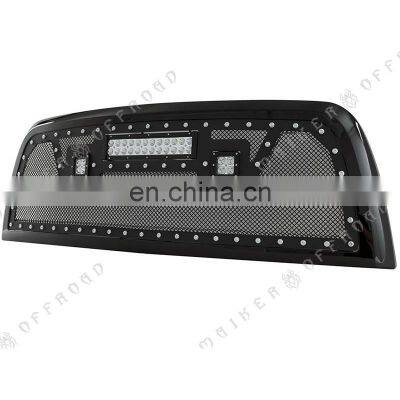 Black Mesh Stainless Steel Wire With LED Packaged Grills For Dodge Ram 2500 3500 Cars Accessories 2013 - 2016 photo-4