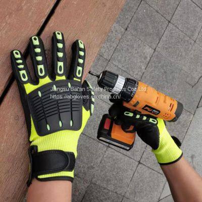 13 Gauge Hppe Liner, TPR Safety Glove, Sandy Nitrile Coated Work Glove, Cut Resistance Industrial Glove