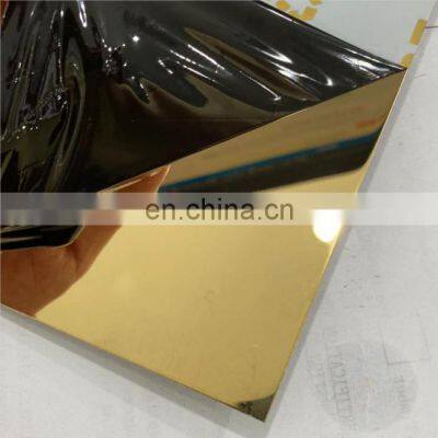 Factory Wholesale 201 304 316 410 Gold Mirror Stainless Steel Sheet