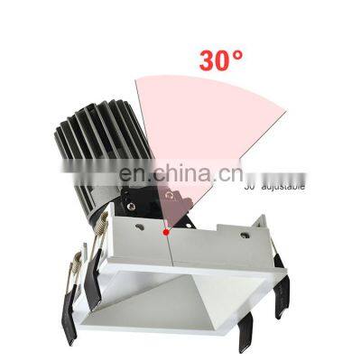 China Manufacturer Aluminum Recessed Mounted Cob 14W 12W Indoor Bedroom Market Led Spotlight