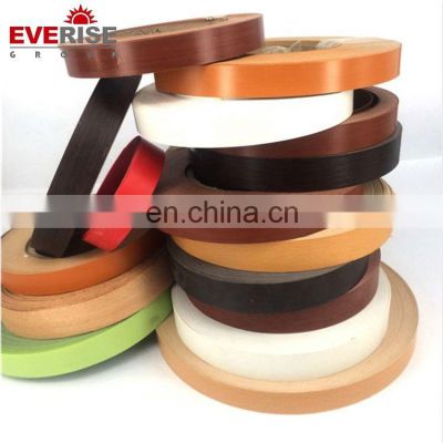 Hot sale 0.25-3mm wood grain furniture accessories pvc edge banding tape