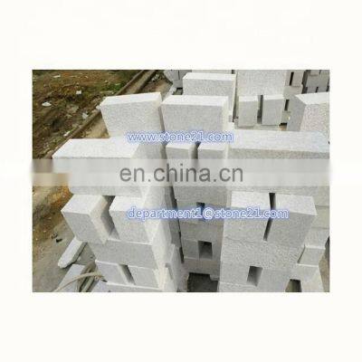 White granite cobble paving slabs