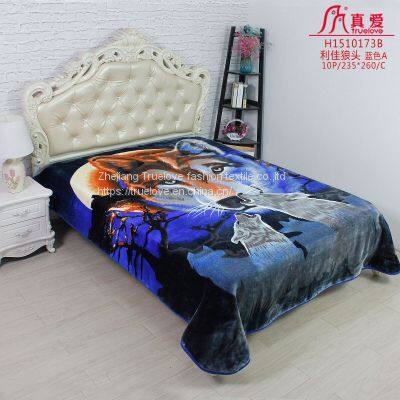 truelove animal flower korean mink polyester raschel winter bedding blanket