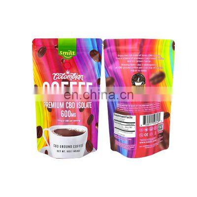 Color Coffee Bag With Air Valve Custom Food Grade Zipper Sealed Moisture-proof Standing Bag Packaging Bag Aluminum Foil 20000pcs