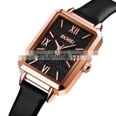 1706 Girls Wrist Watch Genuine Leather Strap Watch Jam Tangan Wanita Waterproof