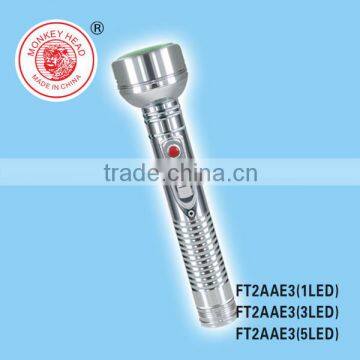 monkey head PVC Stainless steel mini flashlight