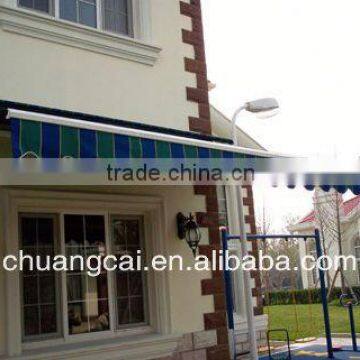 steel or aluminum alloy gazebo retractable folding arm awning