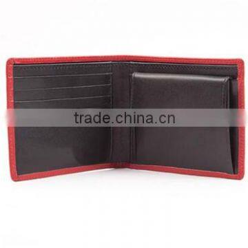 100% handmade premium calf leather coin wallet in red with black interior genuine leather slim coin wallet