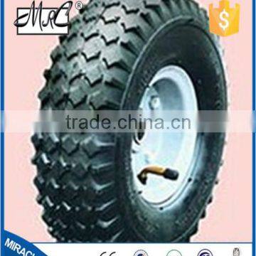 Cheap Wholesale Two Wheels Wagon Wheel Small Rubber Wheelbarrow Wheel 4.10 / 3.50-4 photo-3