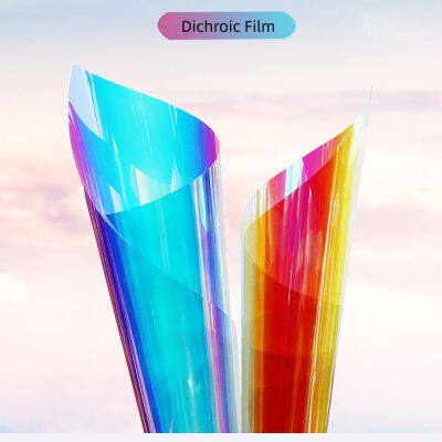 Colorful Effect Iridescent Window Film Decorative Glass Sticker Chameleon Color Christmas Party DIY Cosplay Decoration