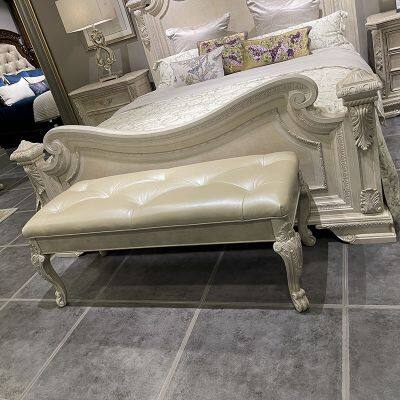 Light luxury solid wood bed 1.8 meters solid wood bed can be customized in size and style