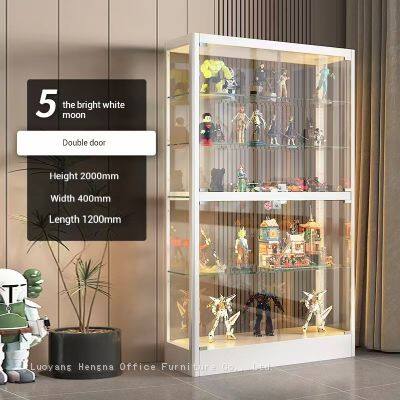 JUNTUO Commercial Glass Display Cabinet | Steel Frame Showcase | LED Lighted, Secure Lock for Showroom Use – DC-1800LS-04 photo-3