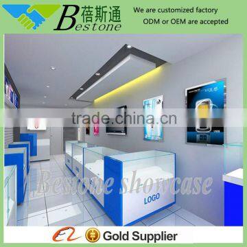 wholesale glass store mobile phone display showcase for sale