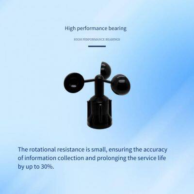 Wind Speed Sensor, Three-cup Anemometer, for Meteorological Research, Remote Monitoring, Meteorological Data Acquisition Transmitter, Wind Gauge photo-4