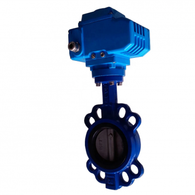 Electric Actuator Ip68 220V DN100 PN16 Ductile Iron Actuated Electric Flange Type Motorized Butterfly Valve