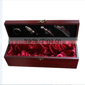 For Gift Wooden Wine Glass Packaging Boxes With Wine Accessory