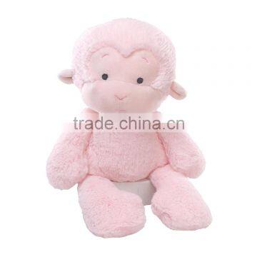 cute monkey plush toy , pink monkey plush toy, plush cute monkey toy