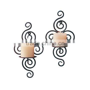 2015 Home Decorative Hanging Metal Crafts Wrought Iron Wall Candle Holder                        
                                                Quality Choice