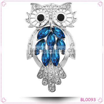 Beautiful Elegant Crystal Owl Rhinestone Brooches Fashion Hot Selling Animal Brooch