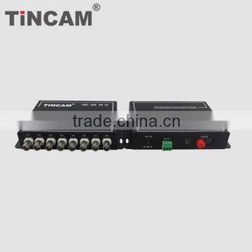 8 Channel Fiber CCTV Video Multiplexer Converter