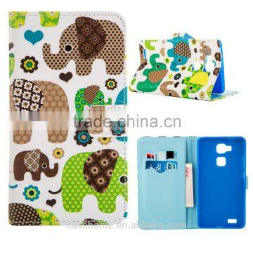 Best Selling Customized Pattern Printing pu for HUAWEI Mate7 Cases With Credit Card Slot