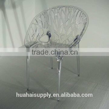 Hollow out acrylic chair clear plastic chair