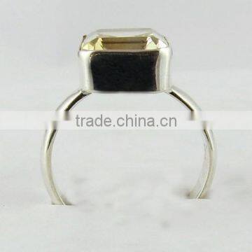 Secret !! Yellow Citrine 925 Sterling Silver Ring, 925 Silver Jewellery, Indian Silver Jewellery photo-5
