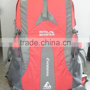 Red hot sale china custom hiking backpack 50l