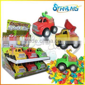 Engineer Excavator Car Spark Vehicle candy toy Kid Toy