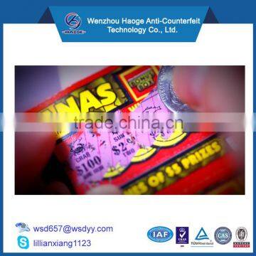 Scratch off lottery ticket printing,lottery scratch tickets