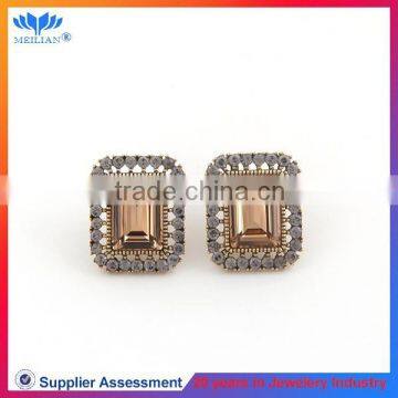 Newest design crystal stud earrings for women, fashion ear studs