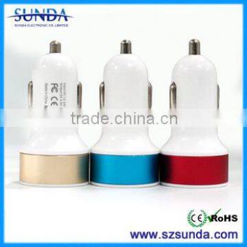 Lastest Design Best Quality 5V 2.1A Dual Port Electric Multiple Mobile Phone Car Charger photo-3