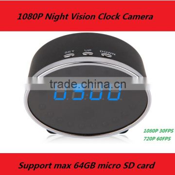 1080P night vision clock mini camera