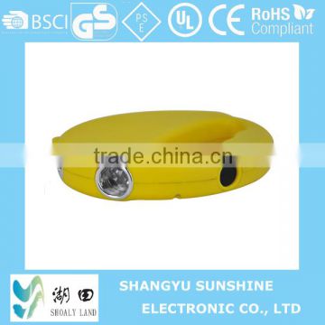 LED yellow flashlight,led hand lamp with battery charged