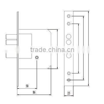 Steel Nickel Painted Key Lock Body photo-2