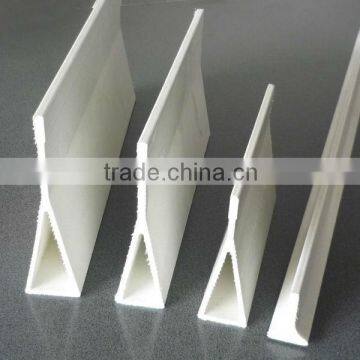 Fiberglass T profile for pig flooring supporting