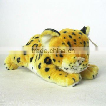 7 inch lovely yellow stuffed leopard soft animal toy