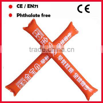 PVC / PE inflatable cheering sticks with custom logo printing bangbang sticks