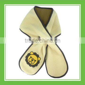 Promotional Products Bros Baby Lion Head Embroidery Winter Brown Fluffy Scarf With Best Quality