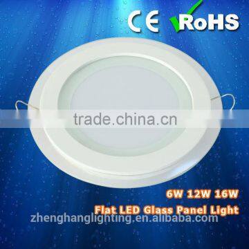 Flat LED Glass Panel Light Round