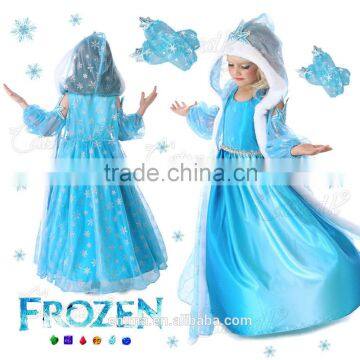 Hot sale elsa frozen dress for kids elsa costume BC2058