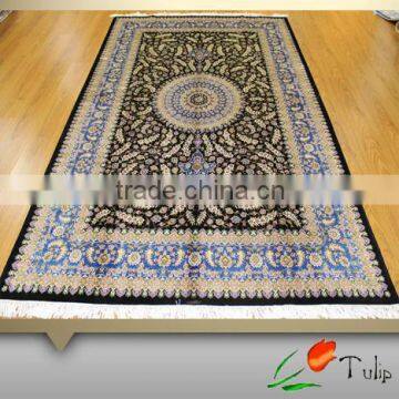 Hand Knotted Persian Rugs In Stock 6'x9' Handmade Silk Persian Rug For Hotel ,Home Use