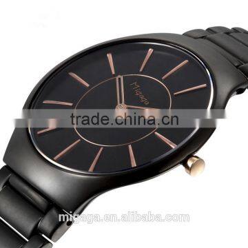 2016 Mens Slim Tungsten Steel Watch Luminous Waterproof Commercial Men's Watch