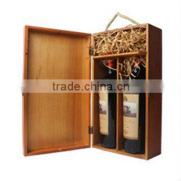 Good quality two bottles wooden wine boxes for sale