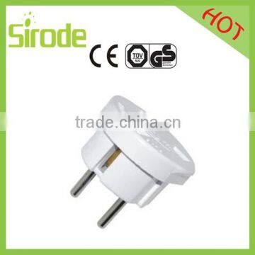 UK to European travel power adaptor 2pin round to 3pin flat